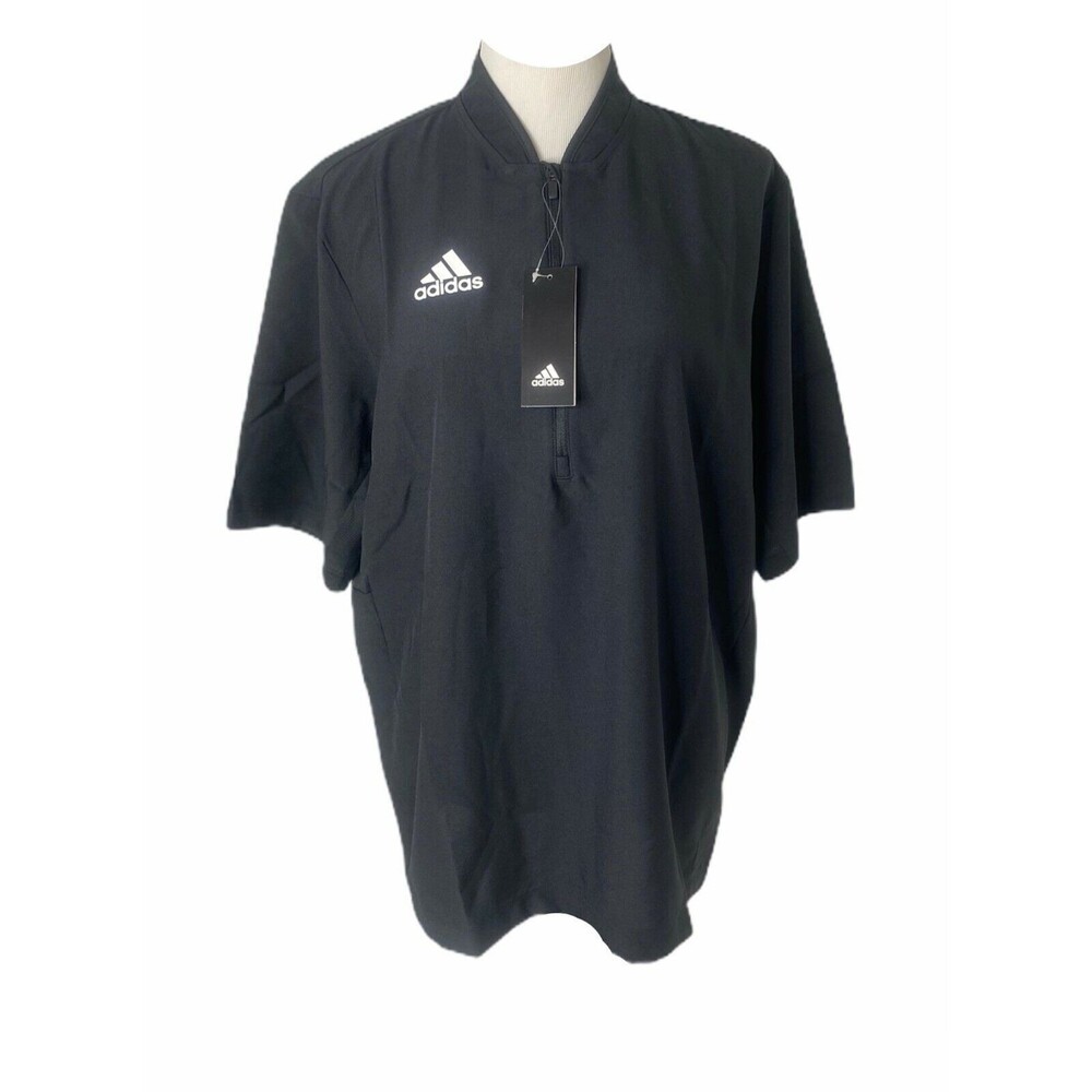 Adidas Men's Shirt Black Athletic Training Short Sleeve Size Medium